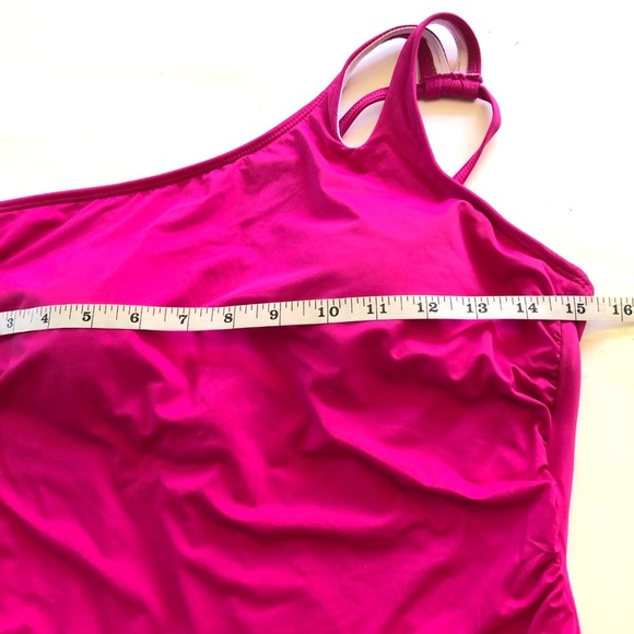 Holipick One Shoulder Tummy Control Modest Coverage Keyhole One Piece Swimsuit - Picture 10 of 13